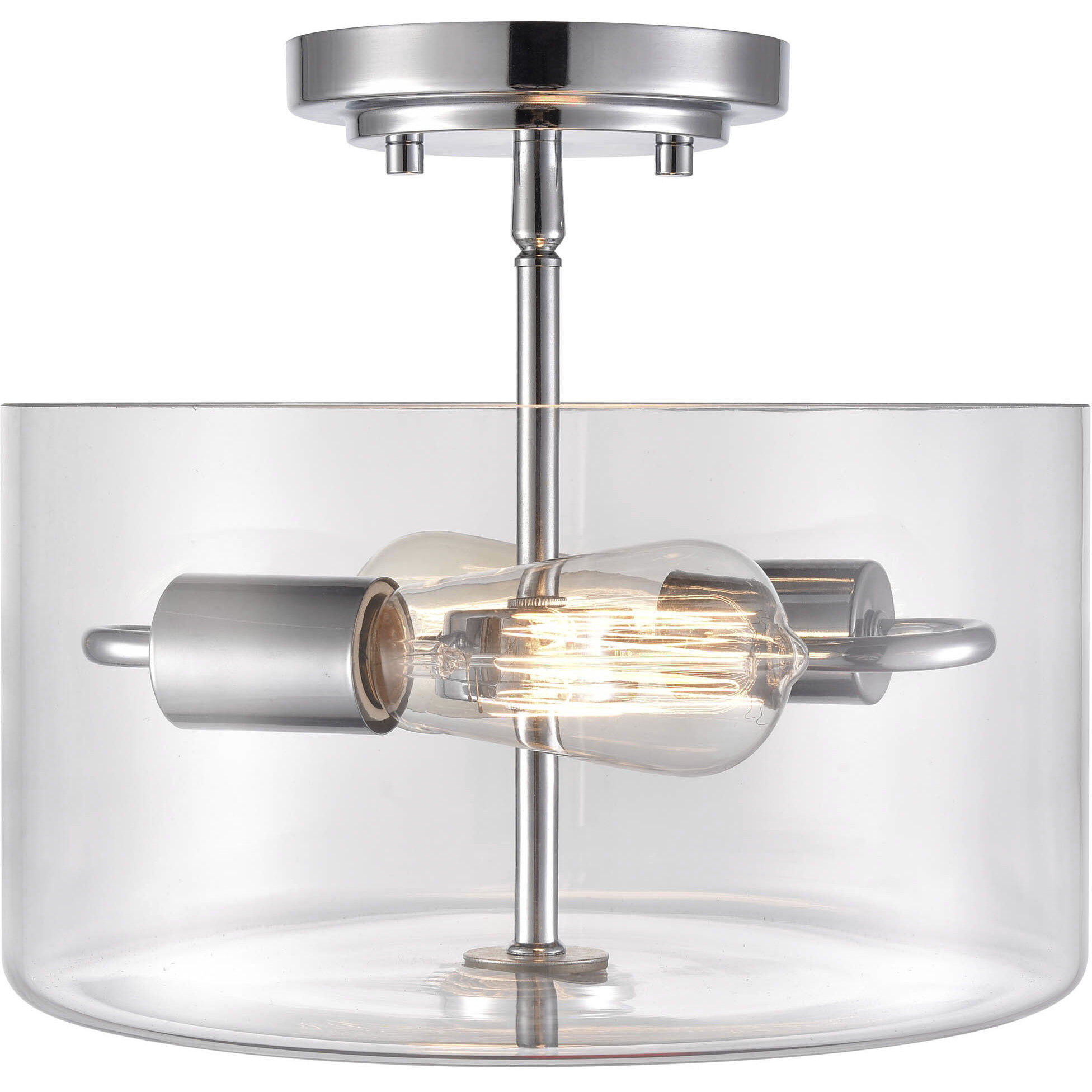 Verlana 2 Light 11 inch Chrome Semi-Flush Mount Ceiling Light